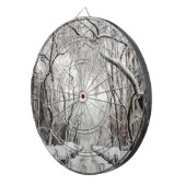 Urban-kerstsneeuw in Brooklyn NY Dartbord (Voorkant Rechts)