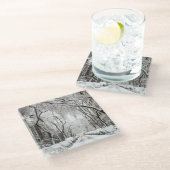 Urban-kerstsneeuw in Brooklyn NY Glazen Onderzetter (Schuin)