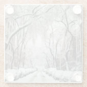 Urban-kerstsneeuw in Brooklyn NY Glazen Onderzetter (Achterkant)