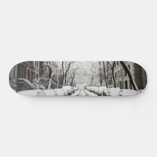 Urban-kerstsneeuw in Brooklyn NY Persoonlijk Skateboard (Horizontaal)