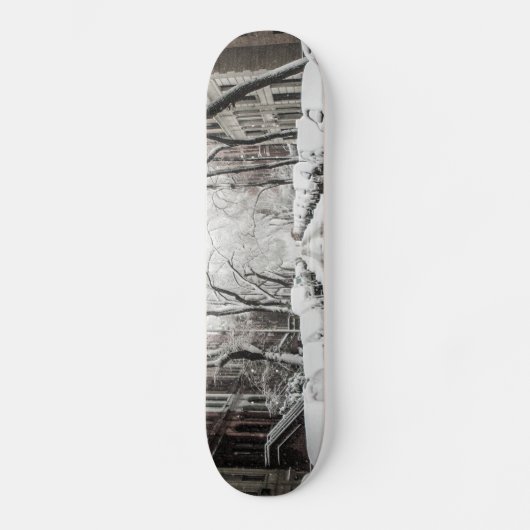Urban-kerstsneeuw in Brooklyn NY Persoonlijk Skateboard (Voorkant)