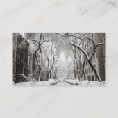 Urban-kerstsneeuw in Brooklyn NY Visitekaartje (Achterkant)