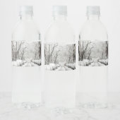 Urban-kerstsneeuw in Brooklyn NY Waterfles Etiket (Flessen)