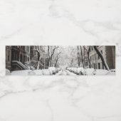 Urban-kerstsneeuw in Brooklyn NY Waterfles Etiket (Enkel label)