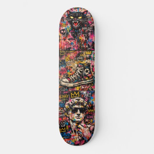 Urban King: Graffiti Pop Art Skateboard Deck  (Voorkant)