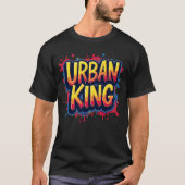 Urban King T-shirt – Mannen Graffiti Streetwear T- (Voorkant)
