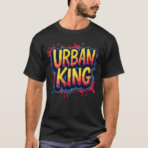 Urban King T-shirt – Mannen Graffiti Streetwear T-