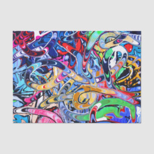 Urban kleurrijke abstracte spin art tissuepapier