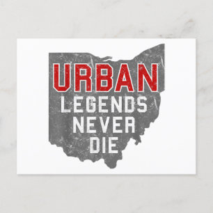 Urban Legends Never Die State of Ohio Verdrietig Briefkaart