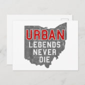 Urban Legends Never Die State of Ohio Verdrietig Briefkaart (Voorkant / Achterkant)