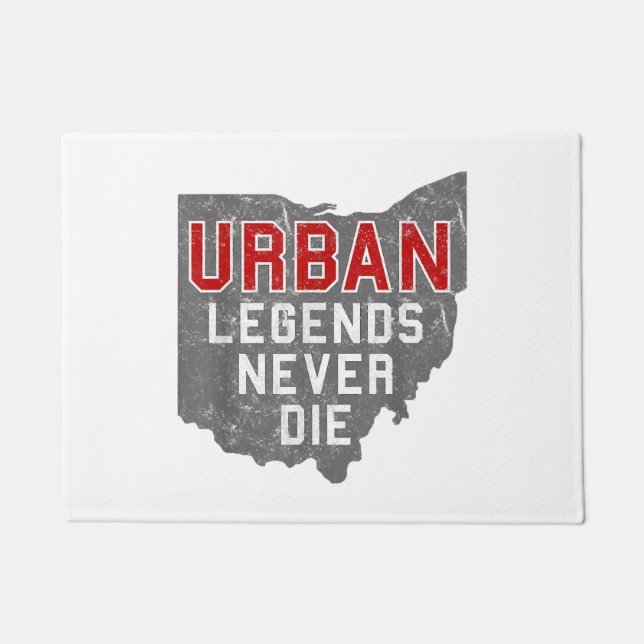 Urban Legends Never Die State of Ohio Verdrietig Deurmat (Voorkant)