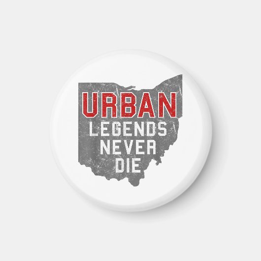 Urban Legends Never Die State of Ohio Verdrietig Magneet (Voorkant)