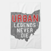 Urban Legends Never Die State of Ohio Verdrietig Theedoek (Verticaal)