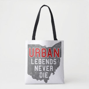 Urban Legends Never Die State of Ohio Verdrietig Tote Bag