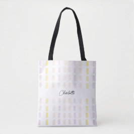 Urban Lila geometrische Waterverf Monogrammed Tote Bag