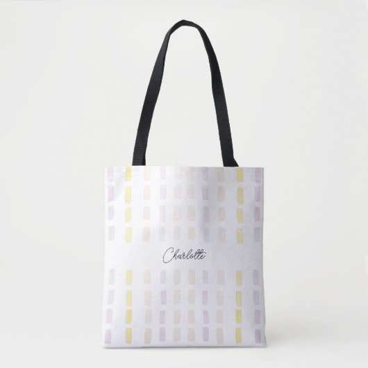 Urban Lila geometrische Waterverf Monogrammed Tote Bag (Voorkant)