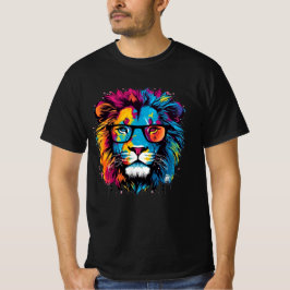 Urban Lion: Graffiti kleurrijke T-shirt kunst