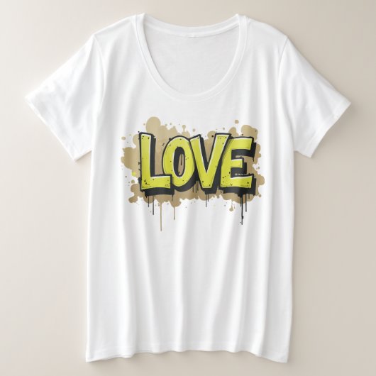 Urban Love Bloom Grote Maat T-shirt (Design voorkant)