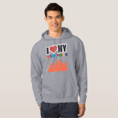Urban Love NYC Skyline Graphic Hoodie (Voorkant volledig)