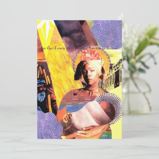 Urban Madonna  Postcard Feestdagenkaart (Staand voorkant)