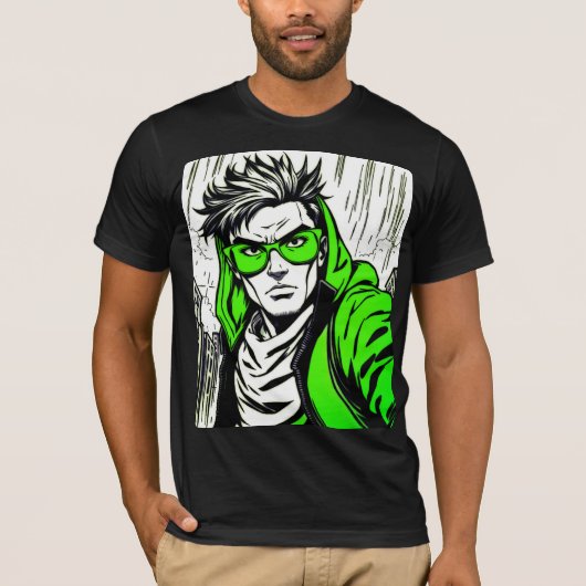 Urban Manga Hero T-shirt – vet, dynamisch en uniek (Voorkant)