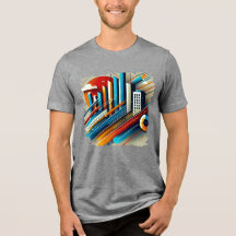 Urban Matrix – Abstract T-shirt met digitale graff