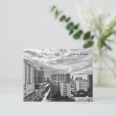 Urban Miami Black and White – Urban Cityscape Briefkaart (Staand voorkant)