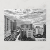 Urban Miami Black and White – Urban Cityscape Briefkaart (Voorkant)