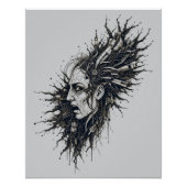 Urban Mind Explosion Abstract Surreal Portrait Cit Perfect Poster (Voorkant)