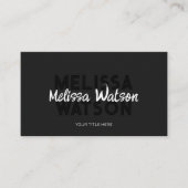 Urban minimale zwarte QR-code mannelijk Visitekaartje (Voorkant)