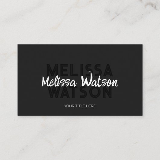 Urban minimale zwarte QR-code mannelijk Visitekaartje (Voorkant)