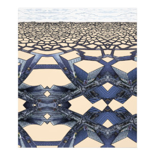 Urban Mirage: Concrete canyons op onvruchtbare gro Foto Afdruk