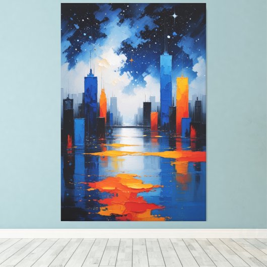 Urban Mirror of Stillness Canvas Print (Insitu (Houten vloer))