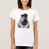 Urban Mode Monkey met hoofdtelefoon Casual wit T-shirt (Voorkant)