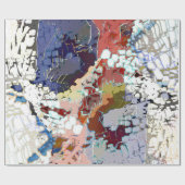 Urban, modern, abstract patroon, wit, kleurrijk cadeaupapier (Vlak)