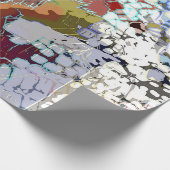 Urban, modern, abstract patroon, wit, kleurrijk cadeaupapier (Hoek)