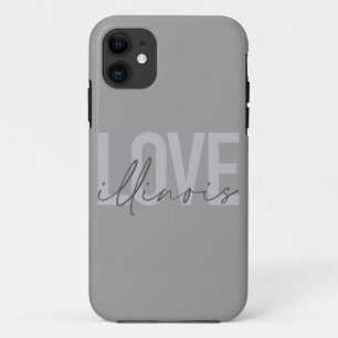 Urban, modern, eenvoudig, cool design Love Illinoi Case-Mate iPhone Case