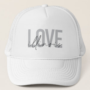 Urban, modern, eenvoudig, cool design Love Illinoi Trucker Pet