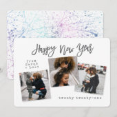 URBAN MODERN GELUKKIG NIEUWJAAR (UNICORN) FEESTDAGENKAART (Voorkant / Achterkant)