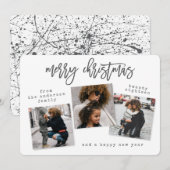URBAN MODERN MERRY CHRISTMAS FEESTDAGENKAART (Voorkant / Achterkant)