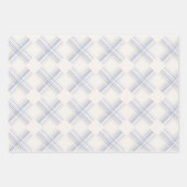 Urban Modern Tartan in parel en blauw Inpakpapier Vel (Voorkant 2)