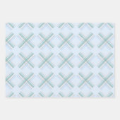 Urban Modern Tartan in parel en blauw Inpakpapier Vel (Voorkant)