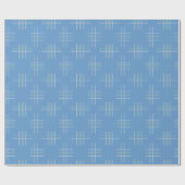 Urban Modern Tartan Western Blauw Cadeaupapier (Vlak)