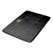 Urban Monogrammed Black Chic Badmat (Gekanteld)