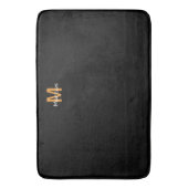 Urban Monogrammed Black Chic Badmat (Voorkant Verticaal)