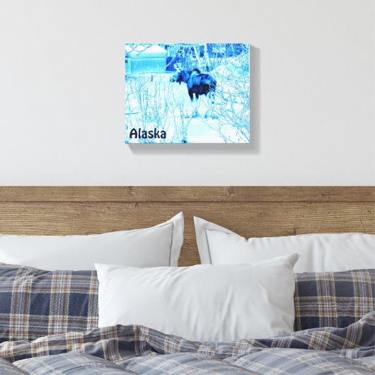 Urban Moose Canvas Afdruk (Insitu (Slaapkamer))