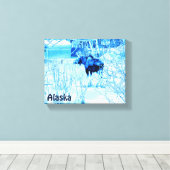 Urban Moose Canvas Afdruk (Insitu (Houten vloer))