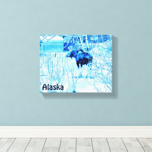 Urban Moose Canvas Afdruk (Insitu (Houten vloer))