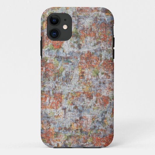 Urban Mosaic Art Mobile Hoesje (Achterkant)