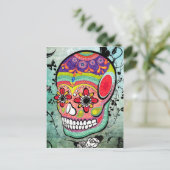 Urban Muerte Day of the Dead Illustrated Briefkaar Briefkaart (Staand voorkant)